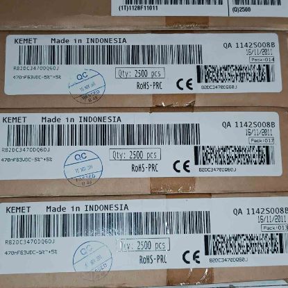 R82DC3470DQ60J 470NF 63V 5 0.05 KEMET POLYESTER KONDANSATÖR resmi