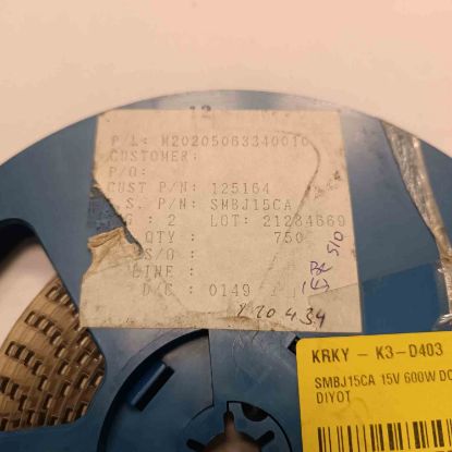 SMBJ15CA 15V 600W DO214AA Transil DİYOT resmi