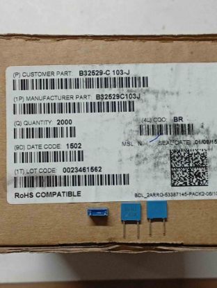 B32529C103J 10NF 63V 5mm EPCOS POLYESTER KONDANSATÖR resmi
