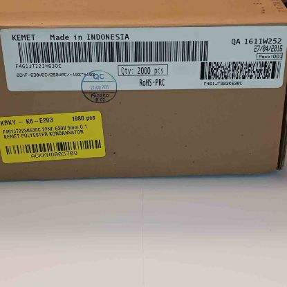 F461JT223K630C 22NF 630V 5mm 0.1 KEMET POLYESTER KONDANSATÖR resmi
