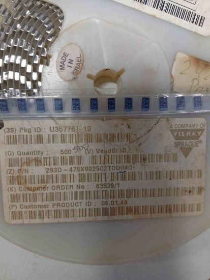 293D475X9025C2T 4.7MF 25V C VISHAY TANTAL KONDANSATÖR resmi
