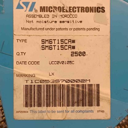 SM6T15CA 15V 600W STMicroelectronics Transil DİYOT resmi