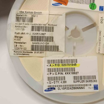 CL10F224ZB8NNNC 220NF 50V 603 SAMSUNG SMD SERAMİK KONDANSATÖR resmi