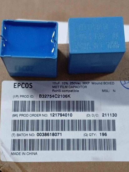 B32754C2106K 10MF 250V TRİMER KONDANSATÖR resmi