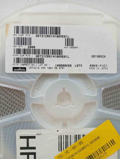 GRT31CR61H106ME01L CAP CER 10UF 50V X5R 1206 resmi