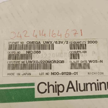 UWXOJ220MCR2B 22MF 6.3V NICHICON SMD KONDANSATÖR resmi