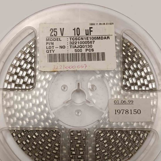 TCSCN1E106MDAR 10MF 25V D SAMSUNG TRİMER KONDANSATÖR resmi