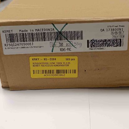 R75QI2470500EJ 47NF 1000V 15 0.05 KEMET POLYESTER KONDANSATÖR resmi