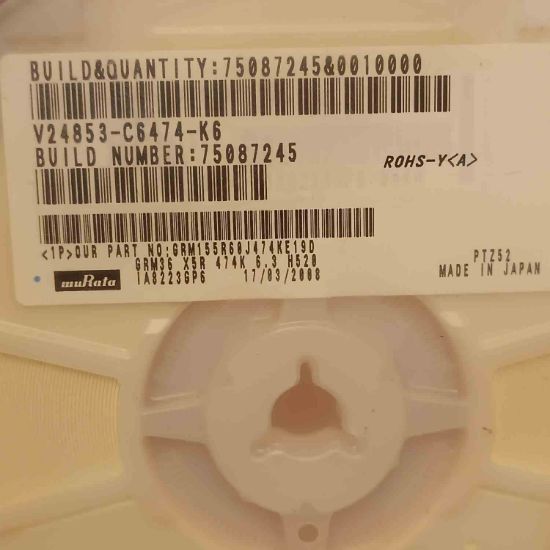 GRM155R60J474KE19D 470NF 63V 402 SMD SERAMİK KONDANSATÖR resmi