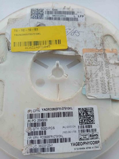 YAGRC0805FR07910KL 910K 805 resmi