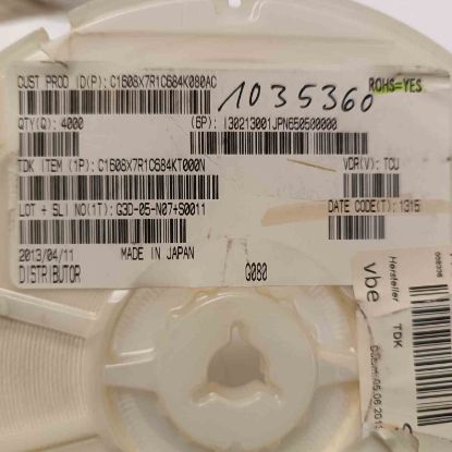 C1608X7R1C684K080AC 680NF 603 TDK SMD SERAMİK KONDANSATÖR resmi