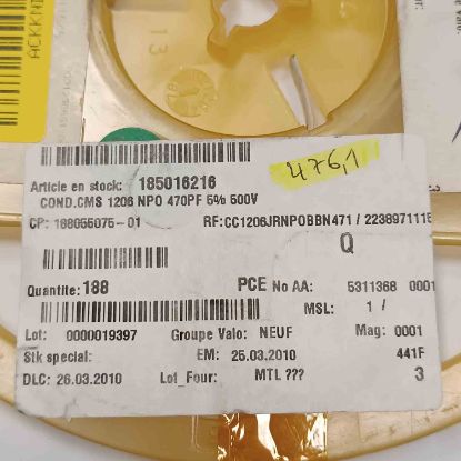 185016216 470PF 500V 1206 SMD SERAMİK KONDANSATÖR resmi