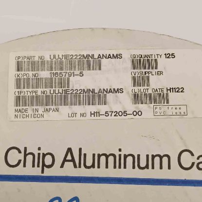 UUJ1E222MNLANAMS 2200MF 25V NICHICON SMD KONDANSATÖR resmi