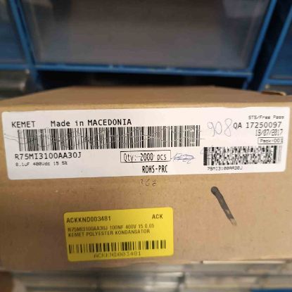 R75MI3100AA30J 100NF 400V 15 0.05 KEMET POLYESTER KONDANSATÖR resmi