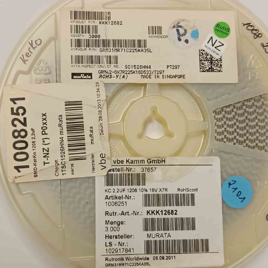 GRM31MR71C225KA35L 2.2MF 1206 MURATA SMD SERAMİK KONDANSATÖR resmi