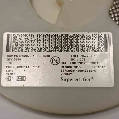 BYM07-150-E3/98 150V 0.5A DO-213AA VISHAY DİYOT resmi