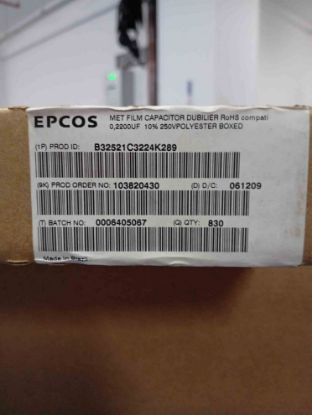 B32521C3224K289 220NF 250V POLYESTER KONDANSATÖR resmi