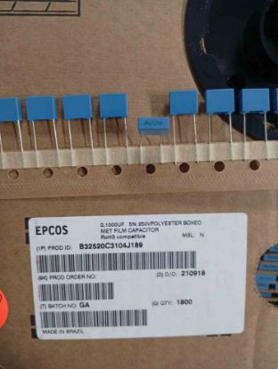 B32520C3104J189 100NF 250V 7.5mm POLYESTER KONDANSATÖR resmi