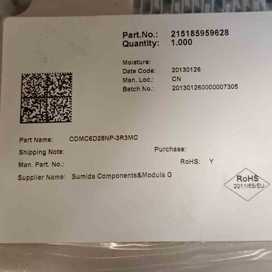 CDMC6D28NP-3R3MC 3,3uH 6,3A 7.25x6.7x3.0 SUMIDA SMD BOBİN resmi