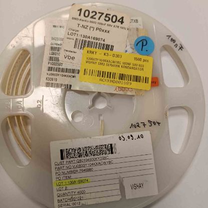 VJ0603Y104KXACW1BC 100NF 50V 603 VISHAY SMD SERAMİK KONDANSATÖR resmi