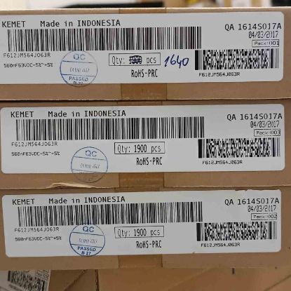 F612JM564J063R 560NF 63V 5 0.05 KEMET POLYESTER KONDANSATÖR resmi