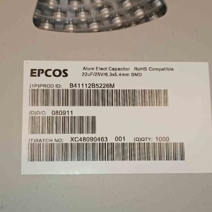B41112B5226M 22MF 25V KONDANSATÖR resmi