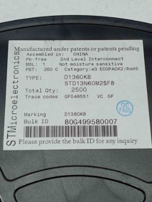 STD13N60M2 11A 600V MOSFET TRANSİSTÖR resmi