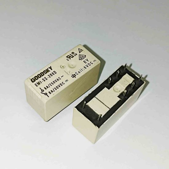EMI-SS-206D 6V 8A 2C 8PIN GOODSKY GÜÇ RÖLE resmi