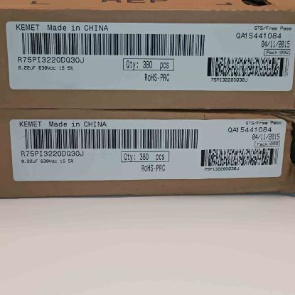 R75PI3220DQ30J 220NF 630V 15 0.05 KEMET POLYESTER KONDANSATÖR resmi