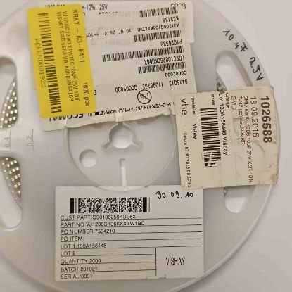 VJ1206G106KXXTW1BC 10MF 25V 1206 VISHAY SMD SERAMİK KONDANSATÖR resmi