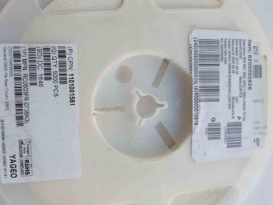 RC0603FR-0738K3L 38.3K 603 YAGEO DİRENÇ resmi