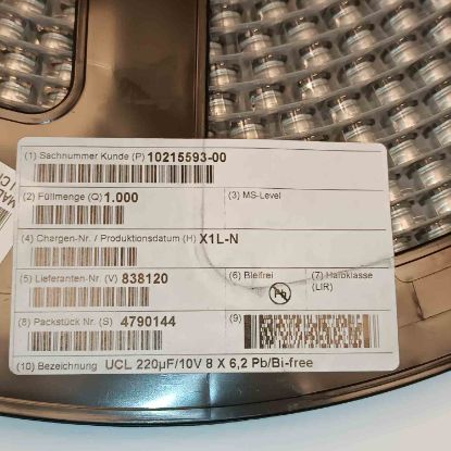 UCL1A221MCQ6PS 220MF 10V 8.3x8.3 NICHICON SMD KONDANSATÖR resmi