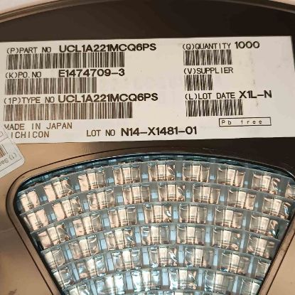 UCL1A221MCQ6PS 220MF 10V 8.3x8.3 NICHICON SMD KONDANSATÖR resmi