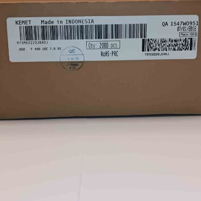 R75MD2220JB40J 22NF 400V 7.5 0.05 KEMET POLYESTER KONDANSATÖR resmi