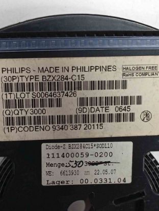 BZX284-C15 15V SOD110 PHILIPS TRİMER DİYOT resmi