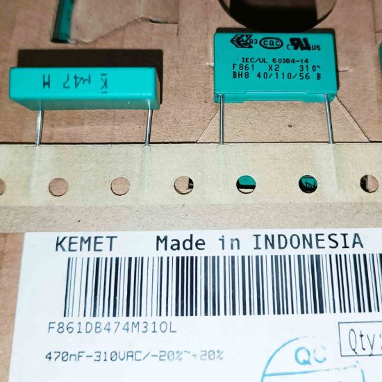 F861DB474M310L 470NF 310VAC 22.5 0.2 KEMET POLYESTER KONDANSATÖR resmi