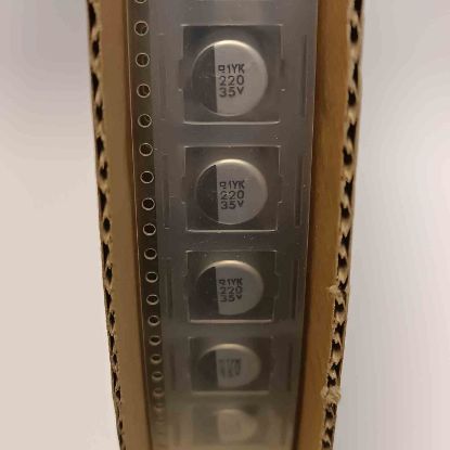 2416RMVKA35VC220 220MF 35V 10x10 NIPPON SMD KONDANSATÖR resmi