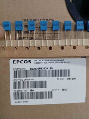 B32529B6223K189 22NF 400V 5mm  KONDANSATÖR resmi
