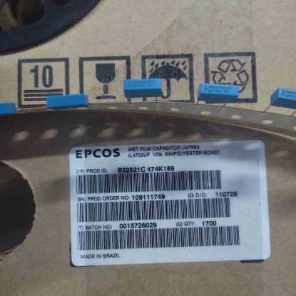 B32521C474K189 470NF 63V DAMLA EPCOS POLYESTER KONDANSATÖR resmi