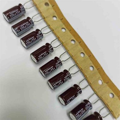 220MF 25V 8x15 NICHICON ELKO KONDANSATÖR resmi