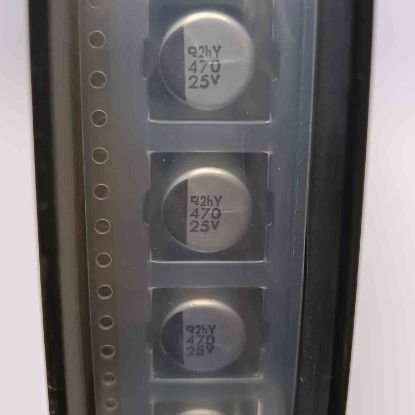 EMVY250ARA471MJ0S470MF25V 470MF 25V 10x10 NİPPON SMD KONDANSATÖR resmi