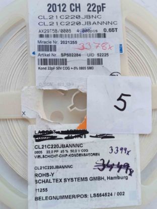 CL21C220JBANNNC 22PF 50V 805 COG/NPO SMD SERAMİK KONDANSATÖR resmi