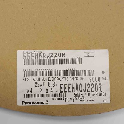 EEEHA0J220R 22MF 6.3V 4x5.4 PANASONIC SMD KONDANSATÖR resmi