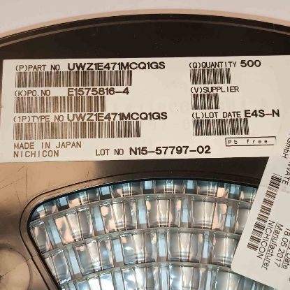 UWZ1E471MCQ1GS 470MF 25V 10x10 NICHICON SMD KONDANSATÖR resmi