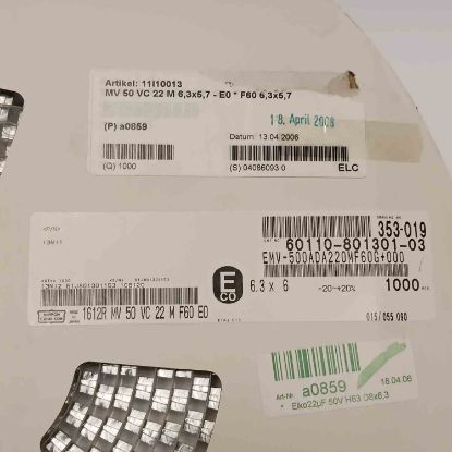EMV500ADA220MF60G 22MF 50V 6.3x6 NIPPON SMD KONDANSATÖR resmi