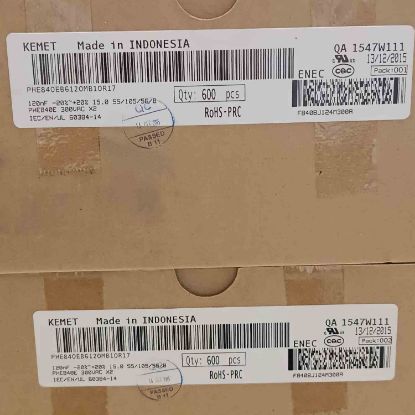 PHE840EB6120MB10R17 120NF 300VAC 15 0.2 KEMET POLYESTER KONDANSATÖR resmi
