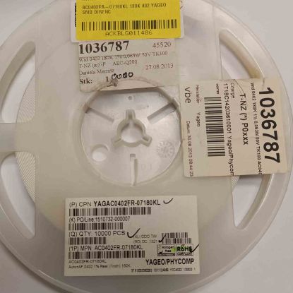 AC0402FR-07180KL 180K 402 YAGEO SMD DİRENÇ resmi