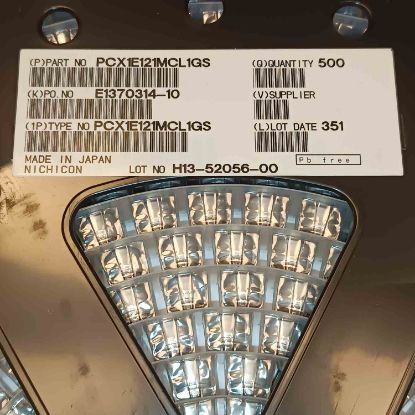 PCX1E121MCL1GS 120MF 10V 6x6 NICHICON SMD KONDANSATÖR resmi