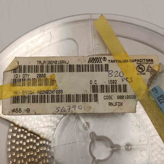 TAJA106M016RNJ 10MF 16V 1206 AVX TANTAL KONDANSATÖR resmi