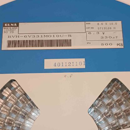 RVH-6V331MG10U-R 330MF 6.3V 8x10 ELNA SMD KONDANSATÖR resmi
